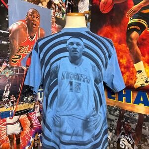 Vintage Y2K Denver‎ Nuggets Carmelo Anthony UNK NBA Basketball T Shirt Sz Large